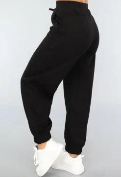 Zwarte Lounge Broek met Grote Elastische Band