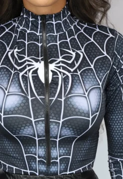 Zwarte Marvel Venom Bodysuit met Rits