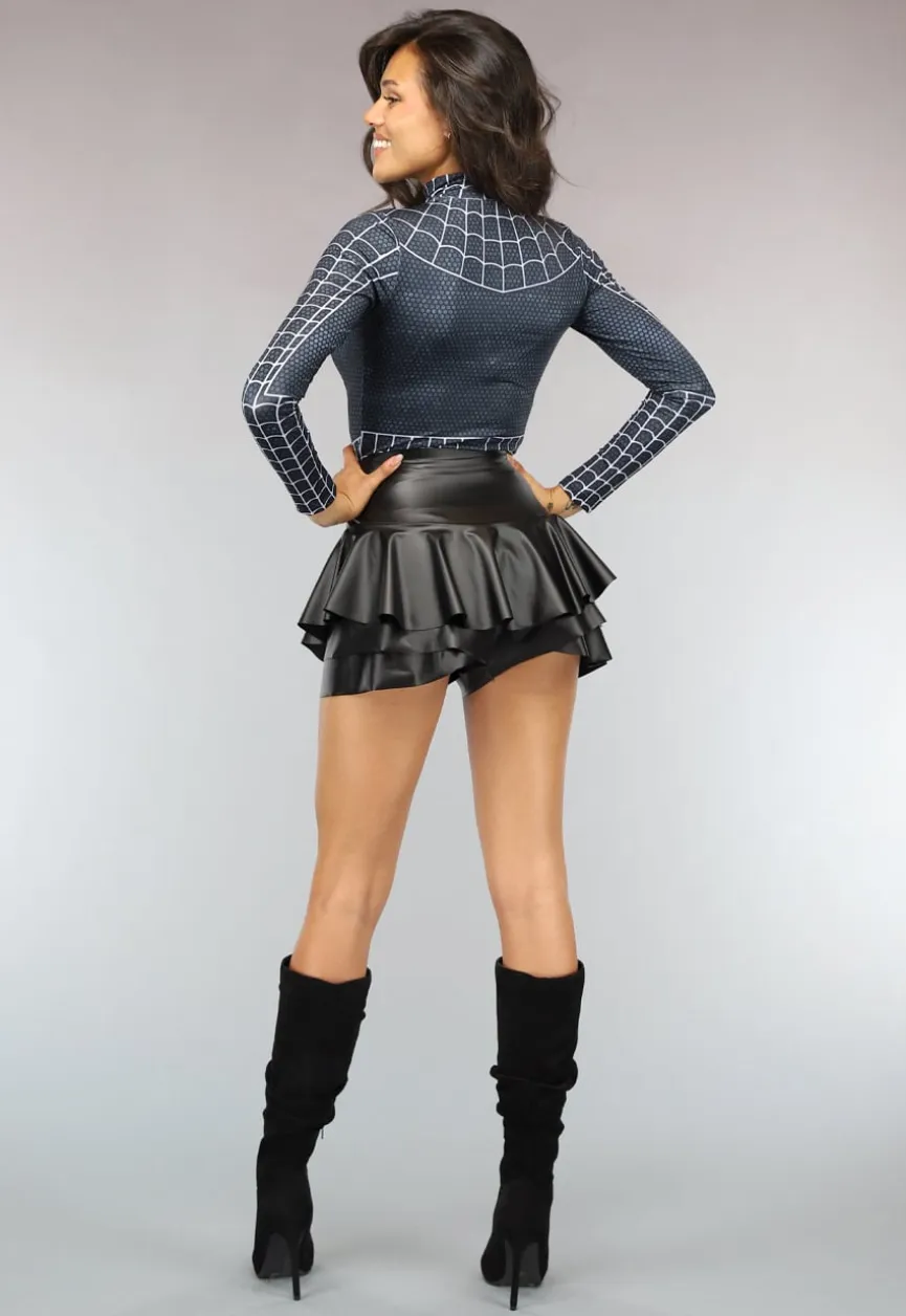 Zwarte Marvel Venom Bodysuit met Rits