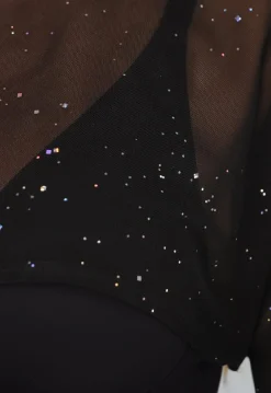Zwarte Mesh Glitter Bolero