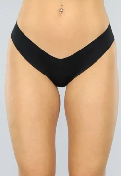 Zwarte Naadloze Cheecky String