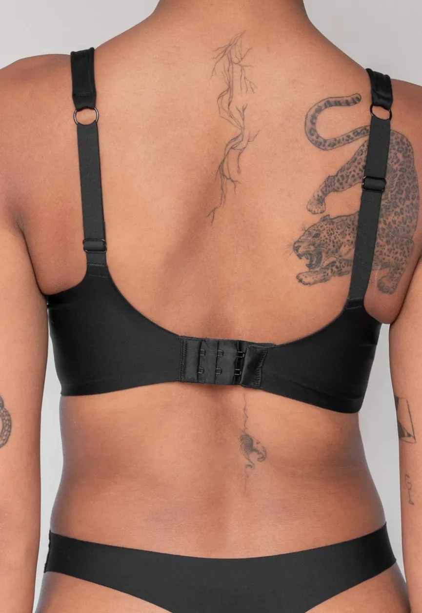 Zwarte Naadloze Softstretch BH Zonder Beugel