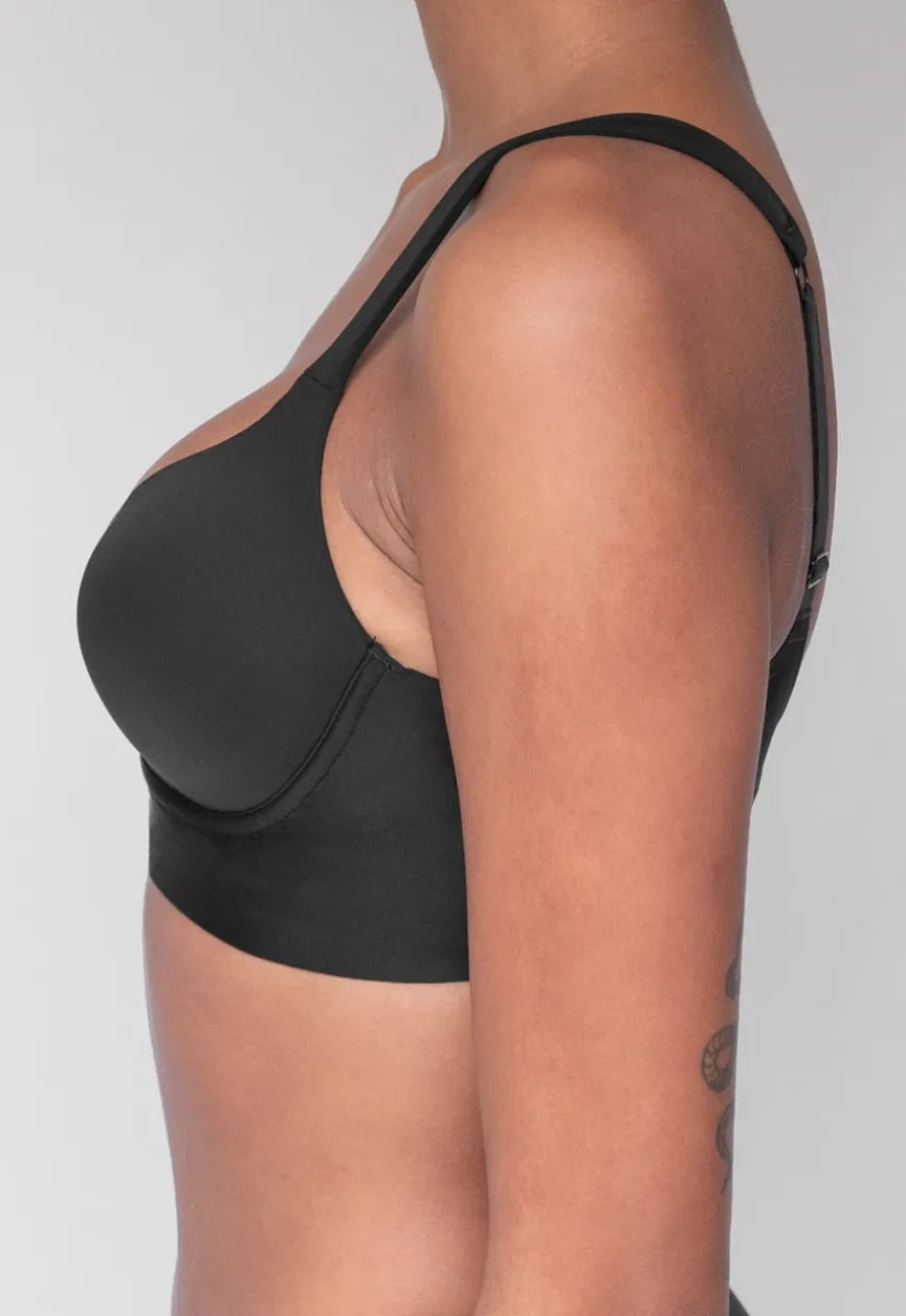 Zwarte Naadloze Softstretch BH Zonder Beugel