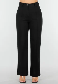 Zwarte Petite Super Stretch Pantalon met Riemlusjes
