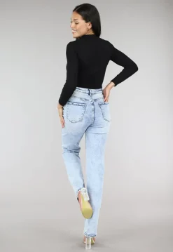 Zwarte Rib Bodysuit met Uitsnede