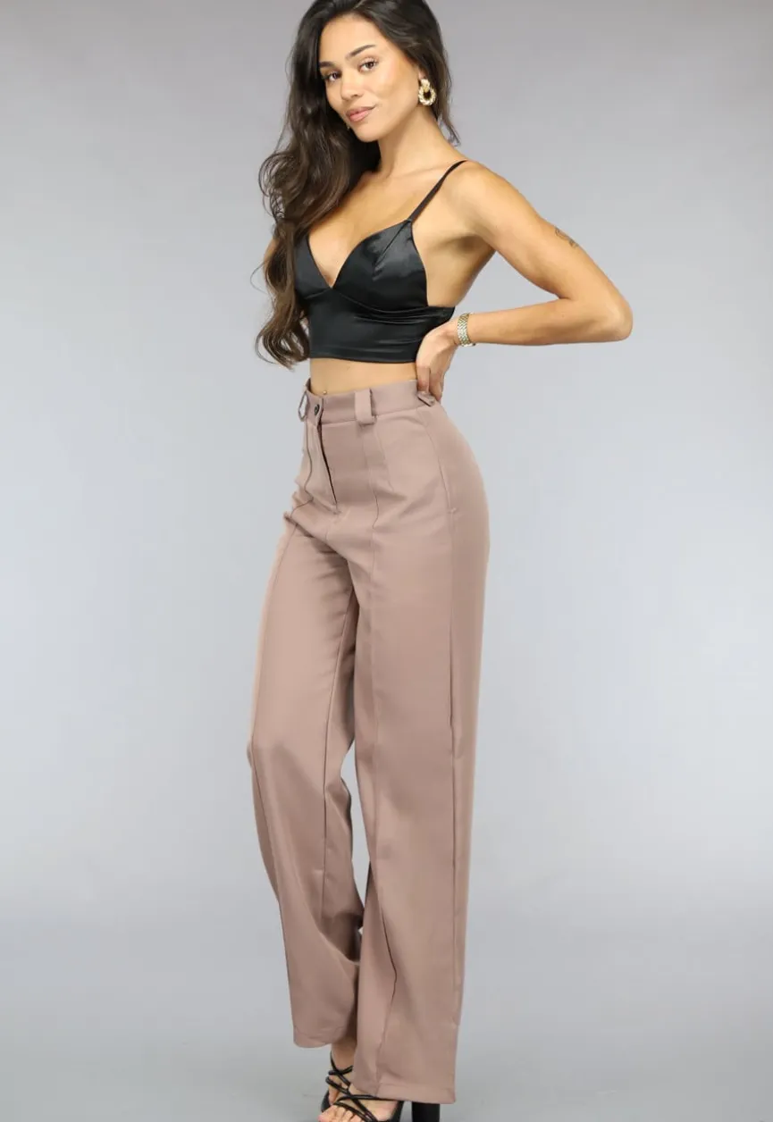 Zwarte Satin Look Crop Top met Spaghettibandjes