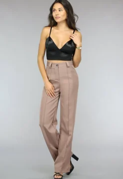 Zwarte Satin Look Crop Top met Spaghettibandjes
