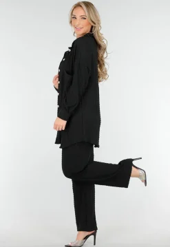 Zwarte Slingback Pumps met Puntneus en Glitterband op Hoge Hak
