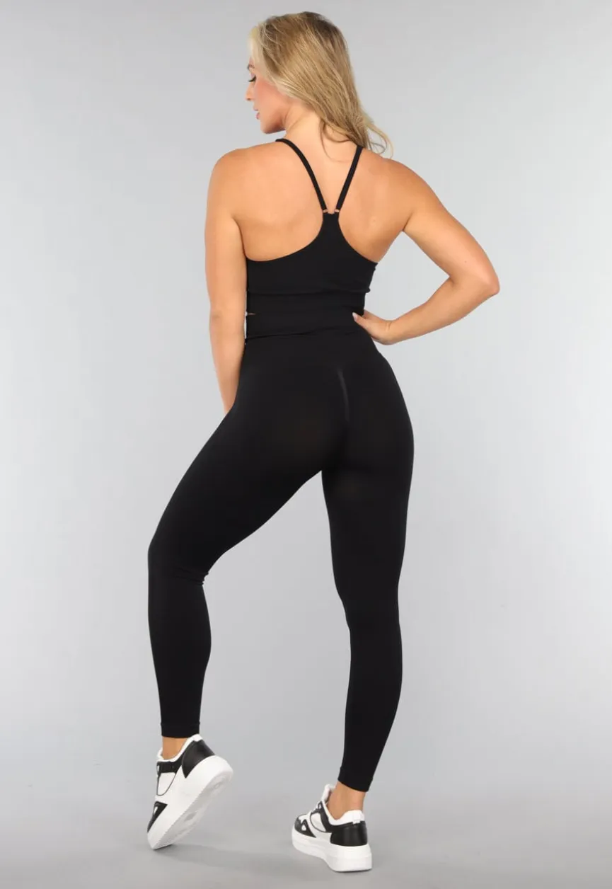 Zwarte Sport BH met Uitneembare Pads