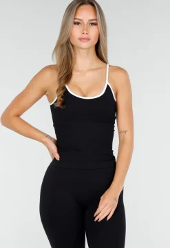 Zwarte Sportieve Top met Push Up Effect