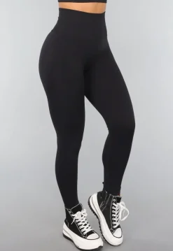 Zwarte Sportlegging met Scrunch
