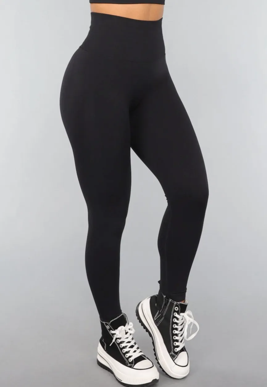 Zwarte Sportlegging met Scrunch