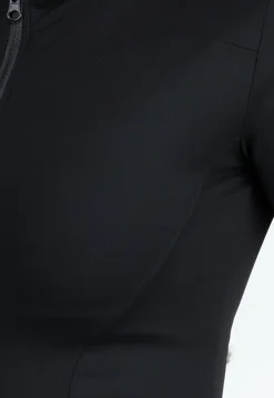 Zwarte Sportset met Korte Mouwen Jasje, High-Waist Short en Corrigerende Band
