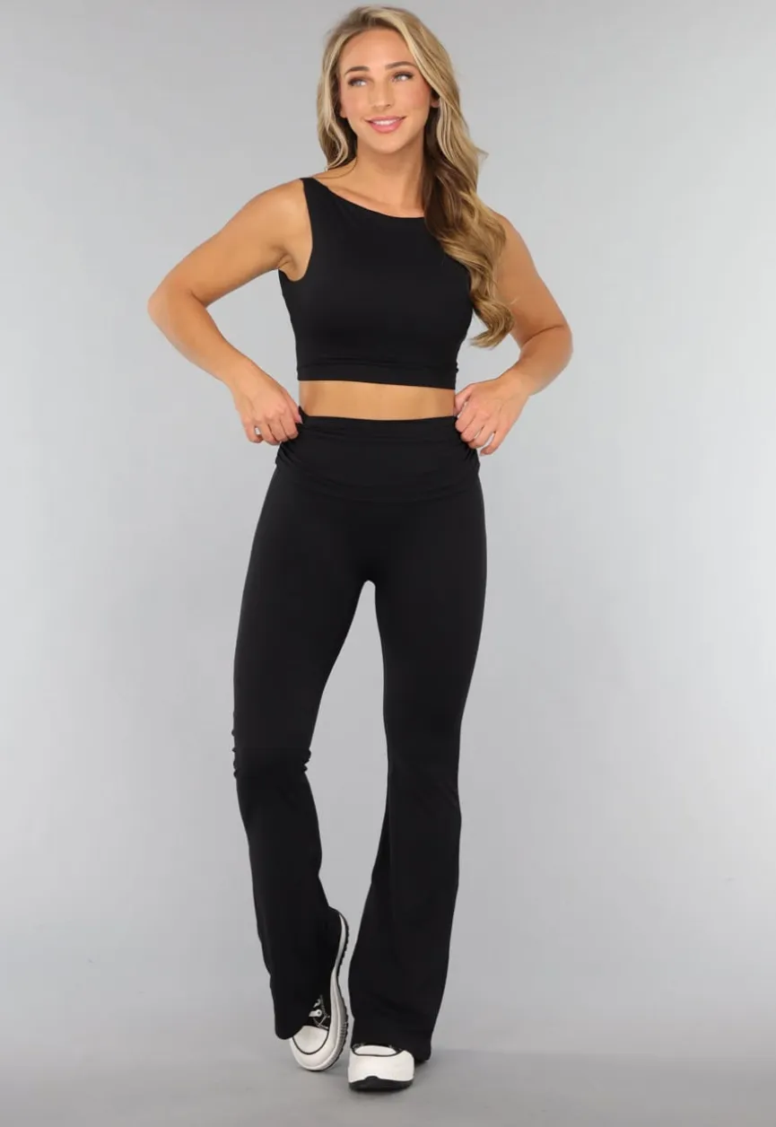 Zwarte Sportset met Lage Rug