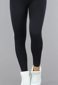 Zwarte Squatproof Sportlegging van Ribstof