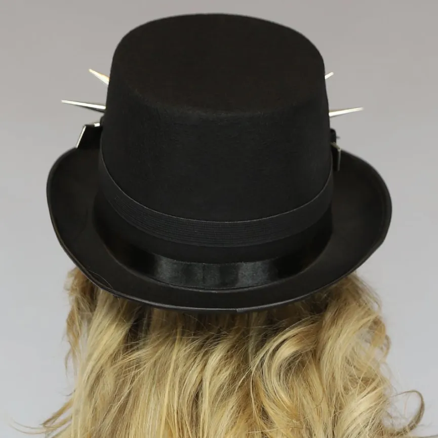 Zwarte Steampunk Hoed met Bril