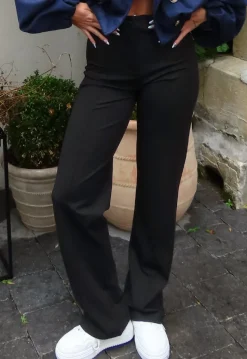 Zwarte Straight Leg Super Stretch Pantalon