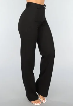 Zwarte Straight Leg Super Stretch Pantalon