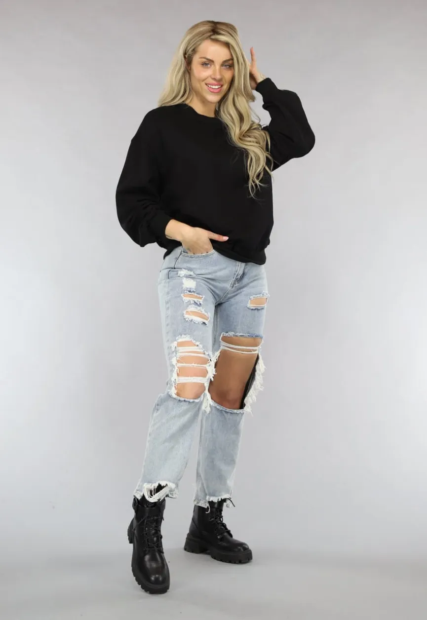 Zwarte Sweater met Nederlandse Vlag Hart