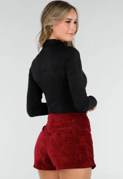 Zwarte Top met Jacquardstructuur