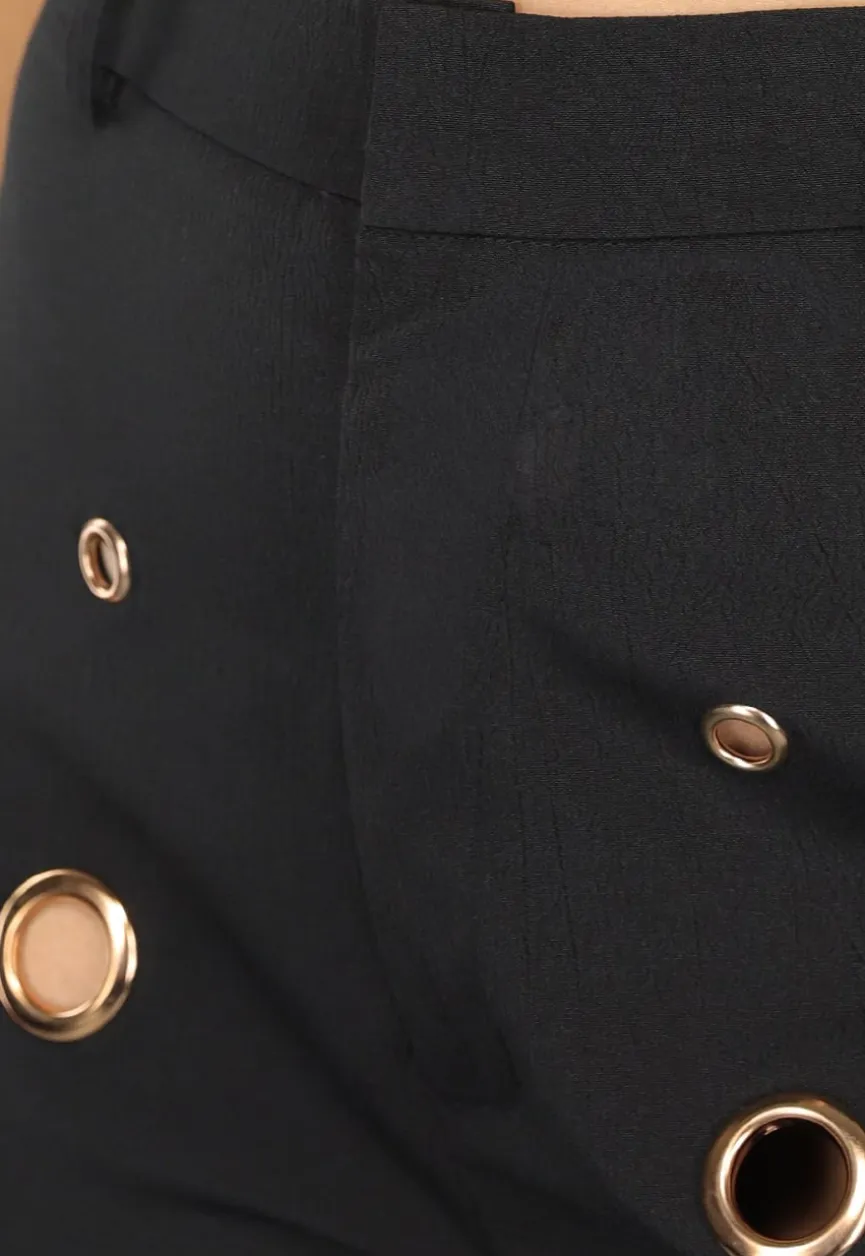 Zwarte Two Piece met Gouden Ring Details