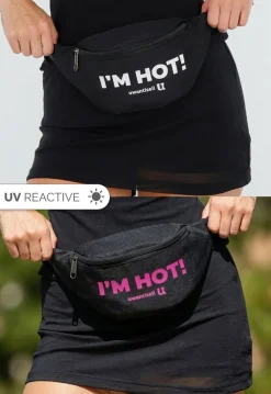 Zwarte UV Reactieve Heuptas met Verstelbare Buckle en Print