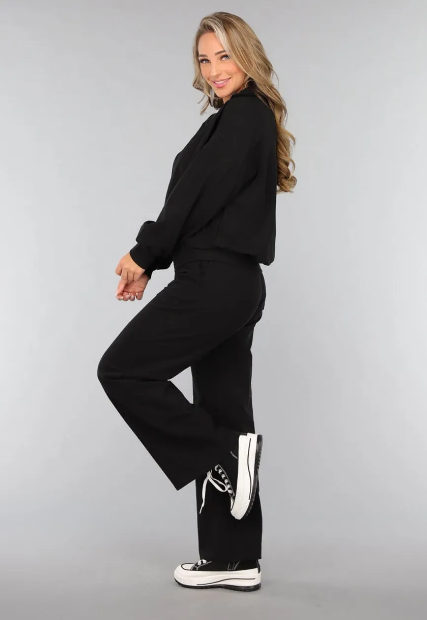 Zwarte Wide Leg Jogger