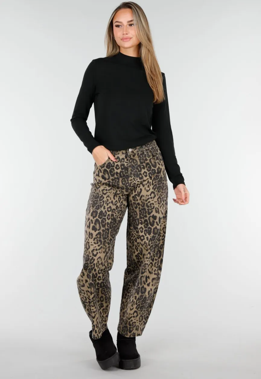 Zwarte Zachte Stretch Top met Lange Mouwen