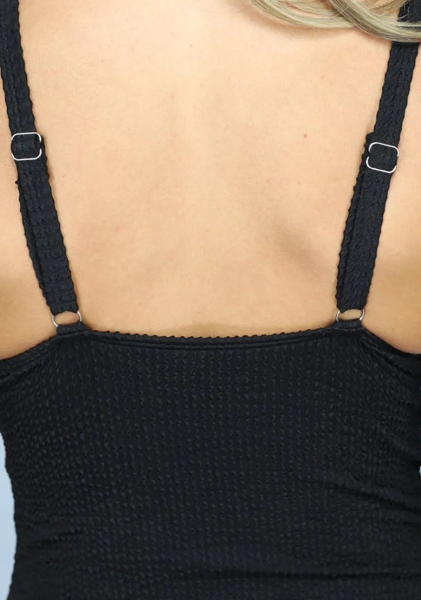 Zwart Maximizer Push-Up Badpak met Structuur