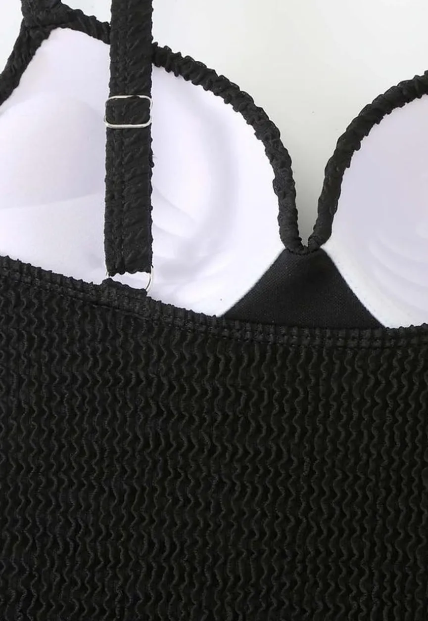 Zwart Maximizer Push-Up Badpak met Structuur