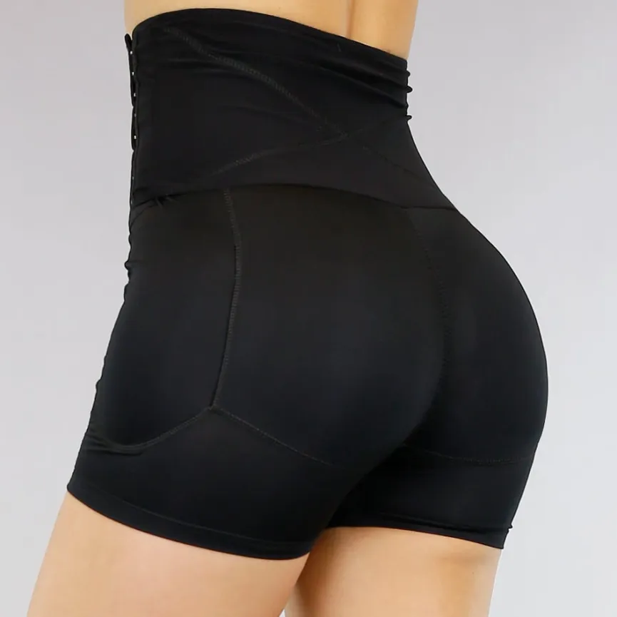 Zwart Shaping Butt Lift Broekje met Waist Trainer
