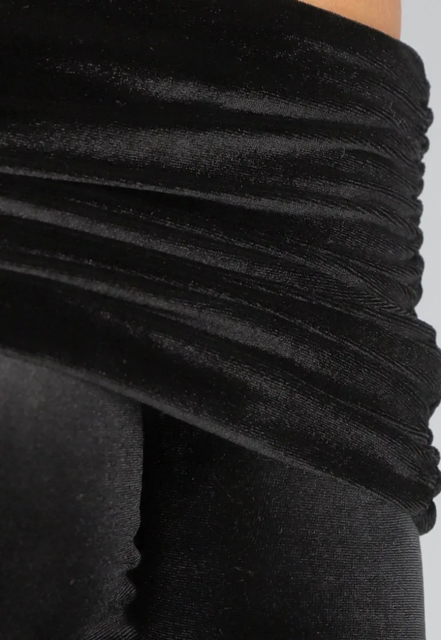 Zwart Velvet Off Shoulder Topje