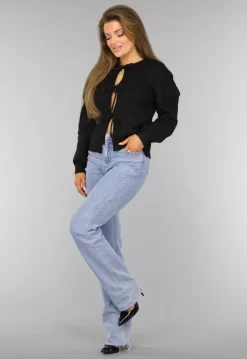 Zwart Vest met Strikjes